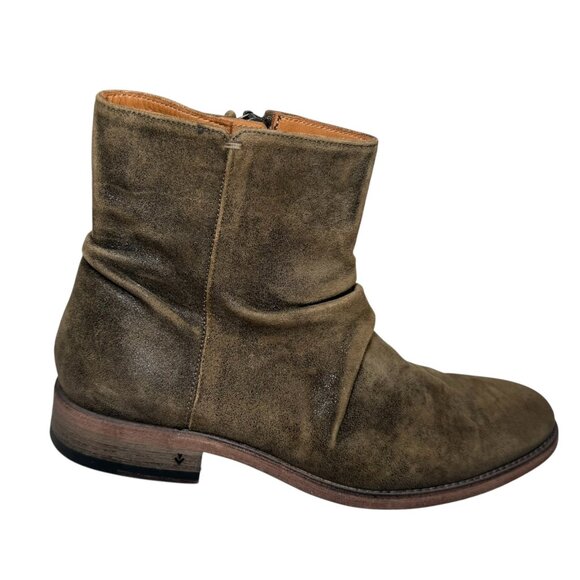 $698 John Varvatos Collection Morrison Sharpei Leather Boots Brown Khaki size 7 - Picture 1 of 11